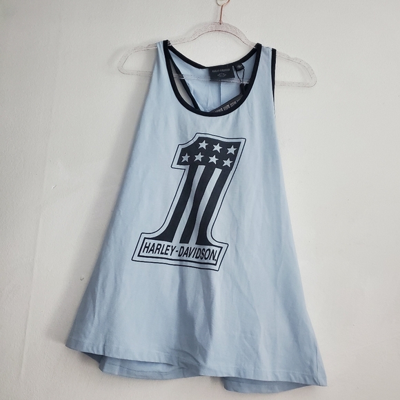 Harley Davidson Women's National Anthem Twist Back Tank - Skyway - Picture 3 of 7